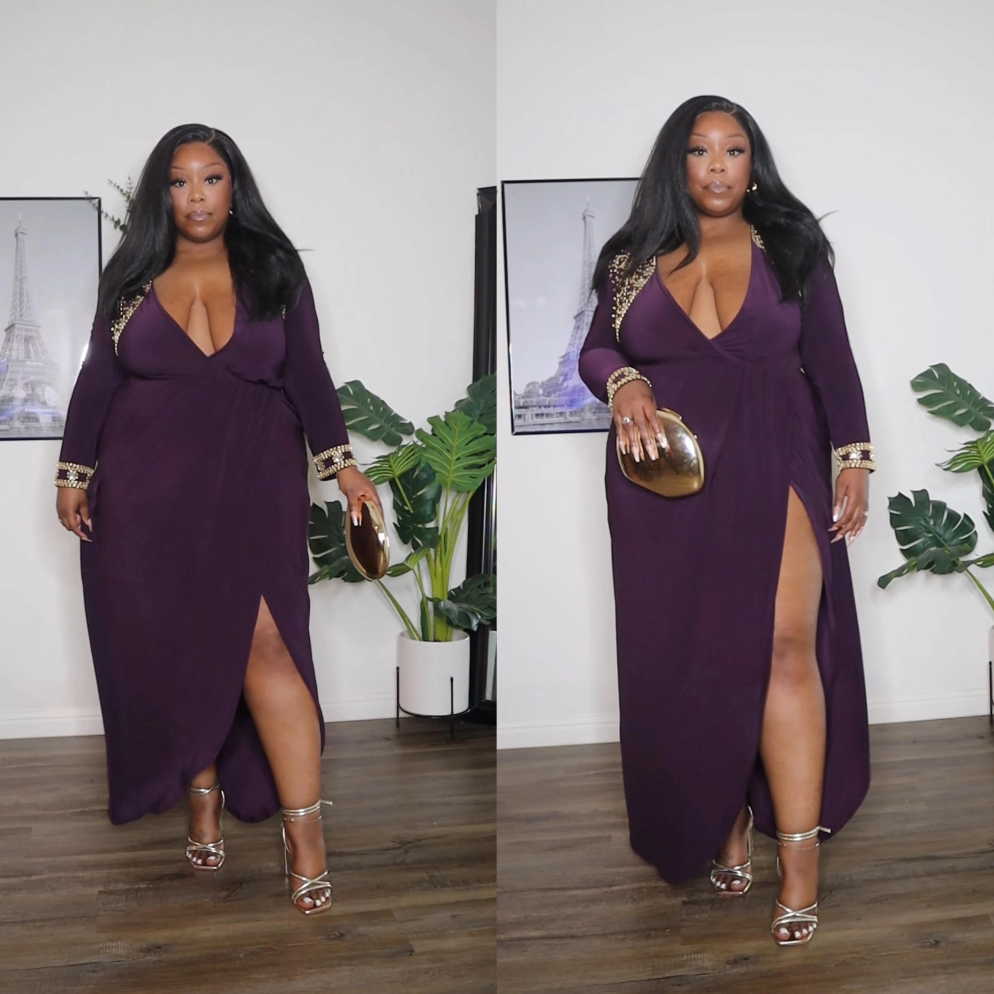 Louisa Dress ( Dark Purple )