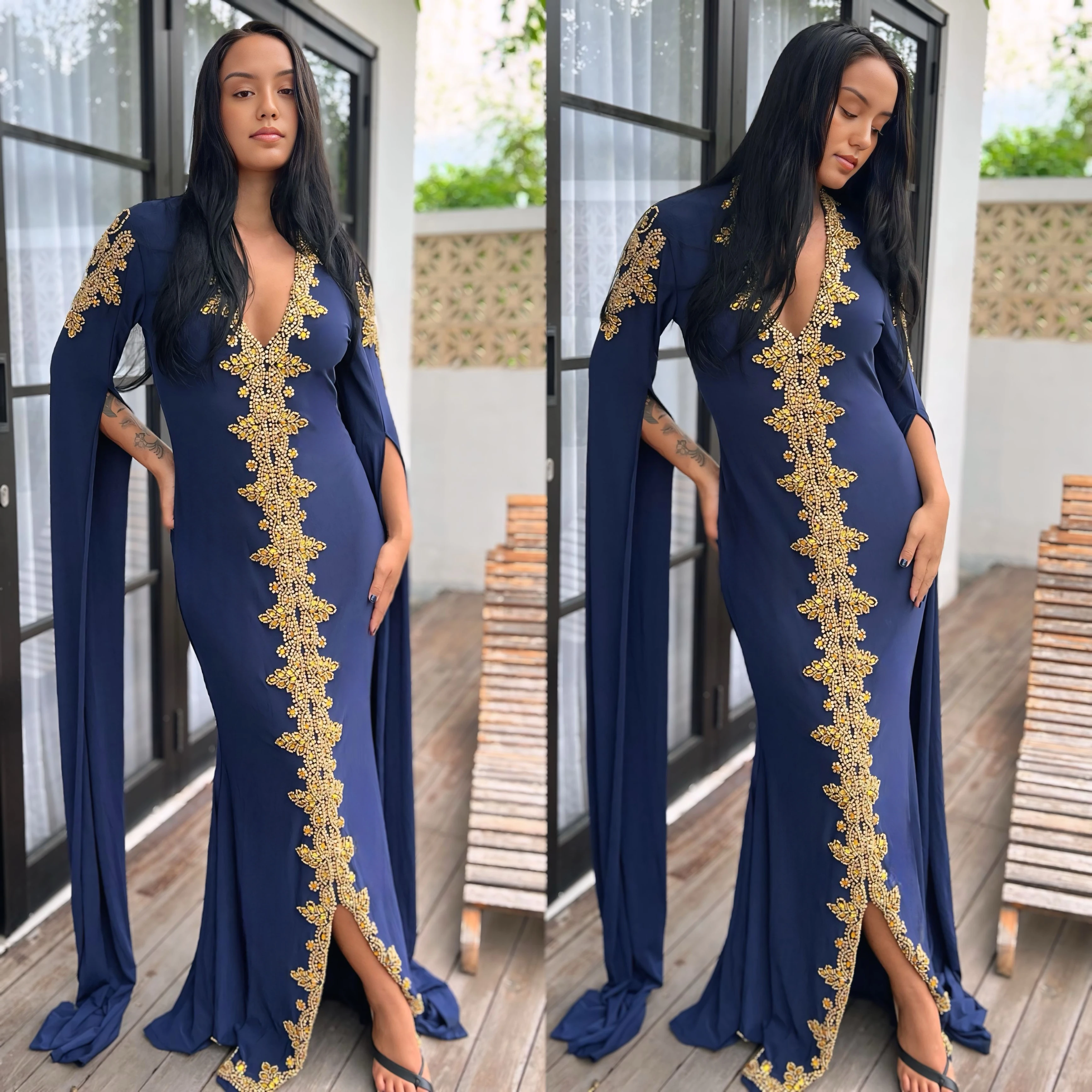 Lazetta Royal Dress (Navy Color)