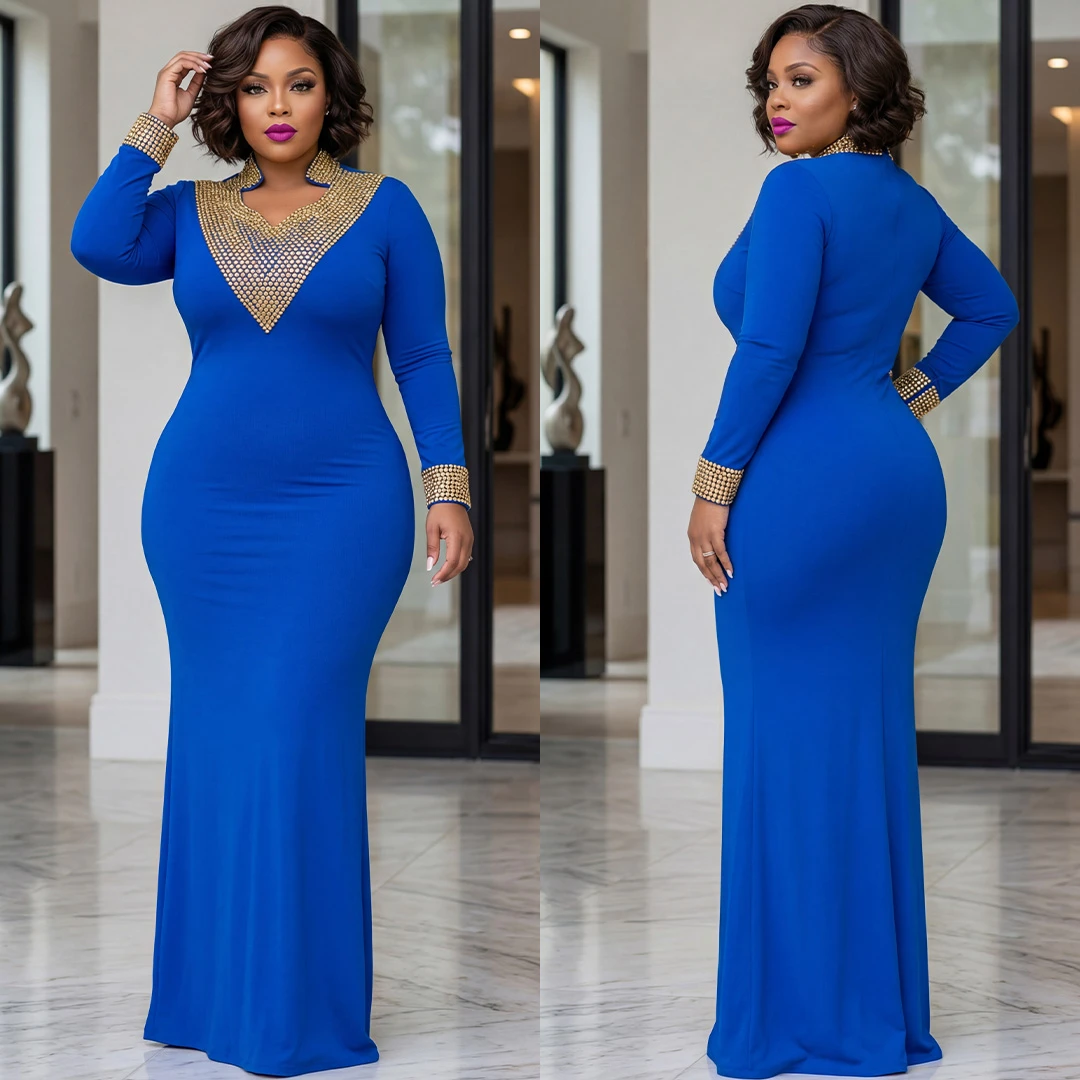Queen edith Dress ( Royal Blue colour )