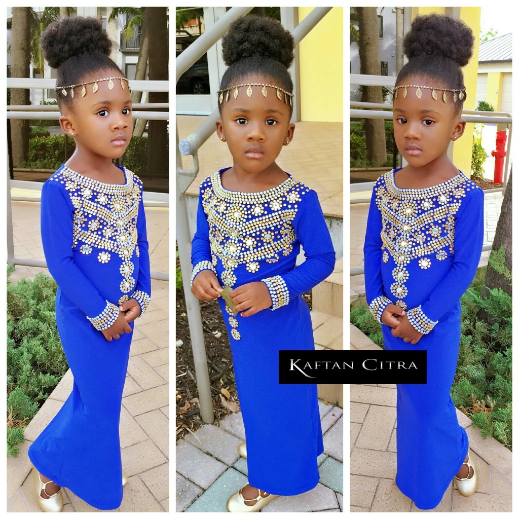 Queen Priscilla Kids Kaftan ( Electric Blue )
