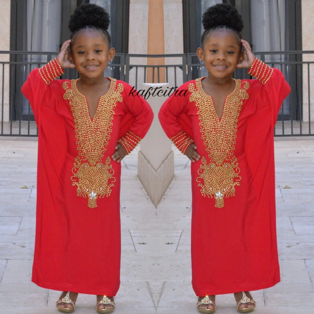 Royal Sabrina Kids Kaftan ( Red color )