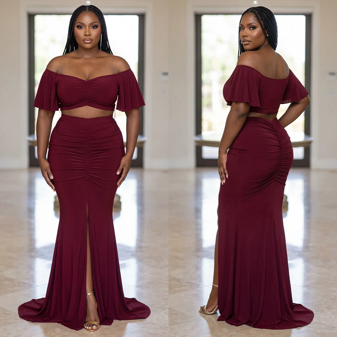Latina Sexy Set  ( Dark Wine color )