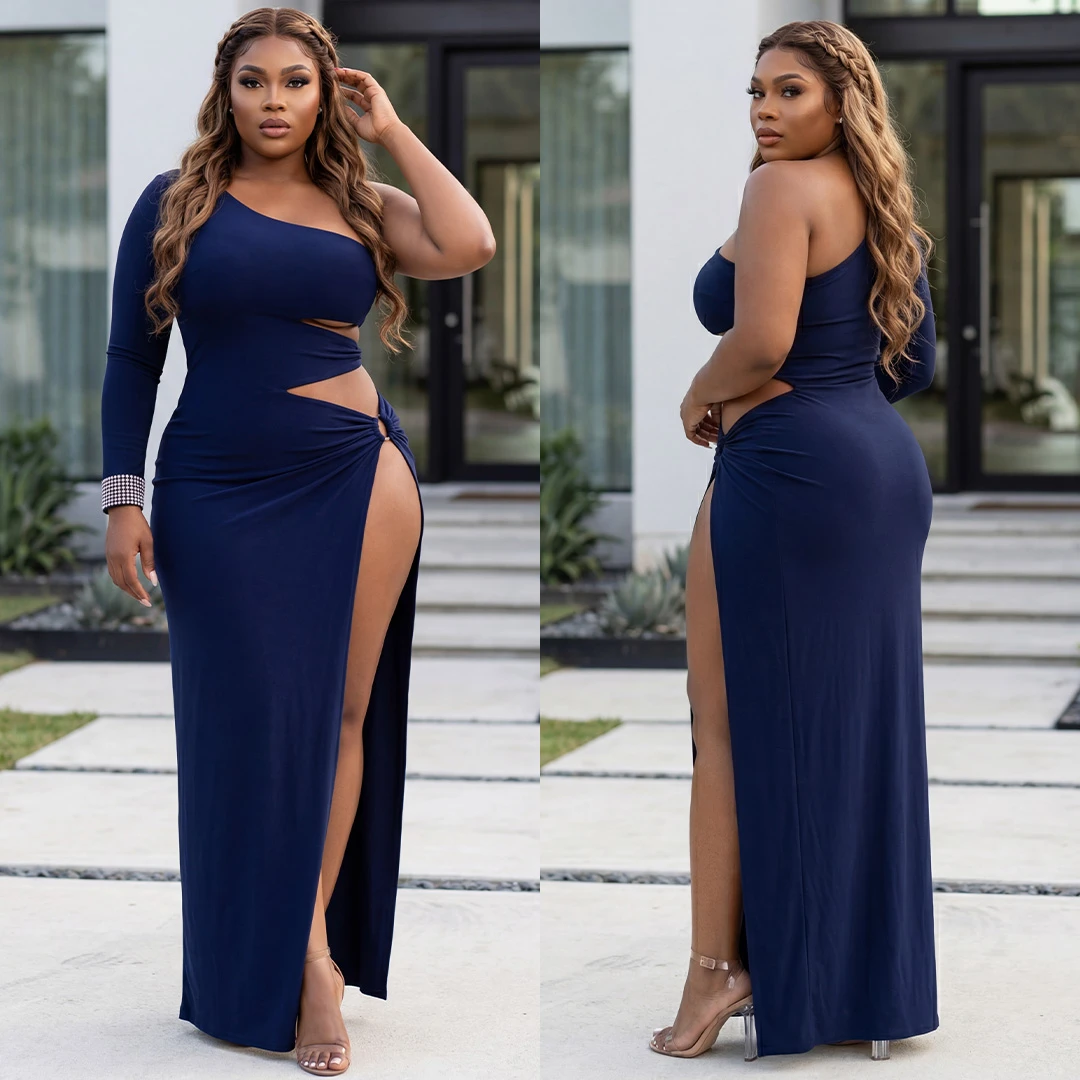 Sexy Cassidy ( Navy Blue with Silver beads )