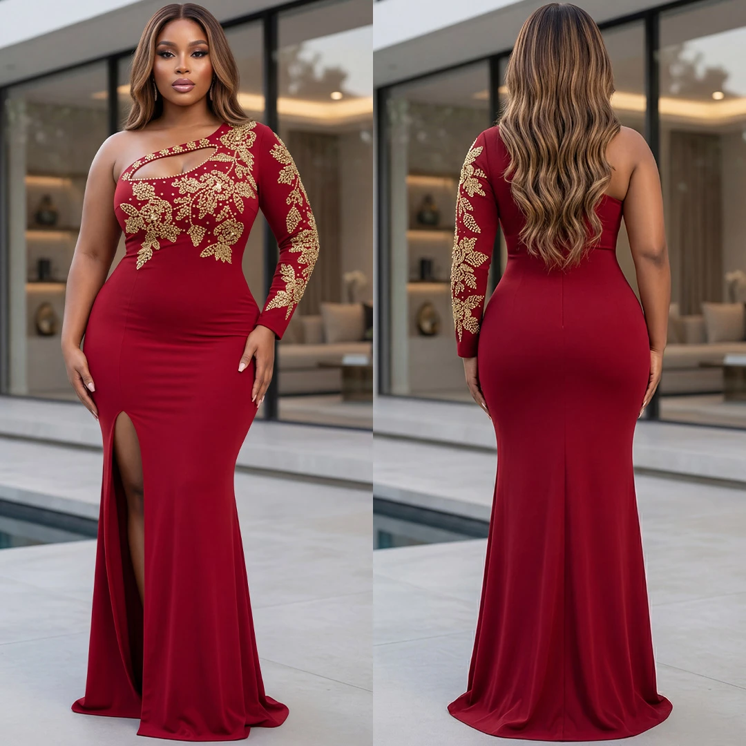 Rosery Gala Dress ( Wine )